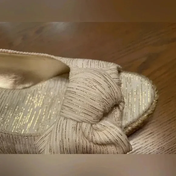 Naturalizer Premium Bettina Comfort Wedge Sandals Beige Gold Size 9.5 New In Box - Picture 10 of 12